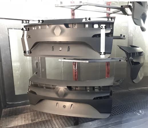 Hood with spot measurement points