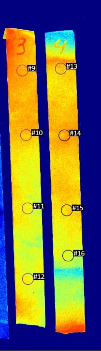 Measured thickness strips