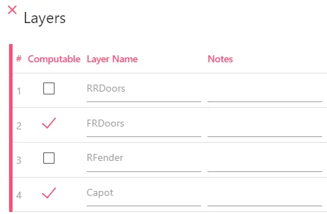 Layer list in SprayBrush